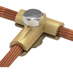 [AT012F] Conector tipo T de latón para diametro 50-70 mm2 cable (1/0-2/0 AWG) | AT012F