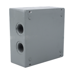 [RC-0493] Caja Condulet Cuadrada de 3/4" (19.05 mm) con 4 bocas a prueba de intemperie. | RC-0493