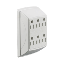 [HUB-RT-600-W] Multicontacto Dúplex con 6 Salidas/ 15 A 125 V CA/ 2 Polos 3 Hilos / Color Blanco. | HUB-RT-600-W