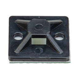 [SMP12A-C0] Montaje-Sujetador Adhesivo STRONGHOLD de 4 Vías de 3/4" x 3/4" x 1/4", Color Negro,  Nylon 6.6 Retardante de Llamas V-2, Paquete de 100pz | SMP12A-C0