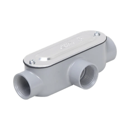 [HUB-RLT-050] Caja Condulet tipo T de 1/2" (12.7 mm) / Con tapa y empaque. | HUB-RLT-050