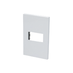 [SYS-P600B] Placa de policarbonato con base de acero para 1 módulo 1/3 color blanco. | SYS-P600B