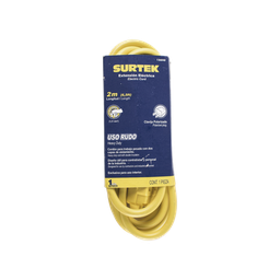 [SYS-136040] Extensión Eléctrica de Uso Rudo 2 metros / 127 V CA 10 A Máximo /  Color Amarillo. | SYS-136040