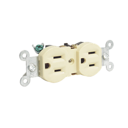 [SYS-136400] Contacto dúplex tapa marfil base negra 15A 127 Vca | SYS-136400