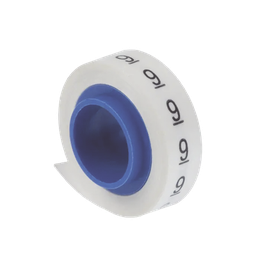 [PMDR-0-9] 10 Rollos de Etiquetas Marcadoras, Pre-Impresos con los Números 0-9, de 2.4 Metros (7.87 Pies), Color Blanco | PMDR-0-9