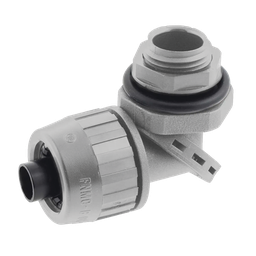 [HUB-PS0509-NGY] Conector Multi Posición de Nylon de 1/2" para Tubería Liquidtight Polytuff. | HUB-PS0509-NGY