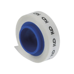 [PMDR-9] Rollo de Etiquetas Marcadoras, Pre-Impresos con el Número 9, de 2.4 Metros (7.87 Pies), Color Blanco | PMDR-9