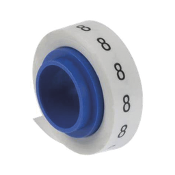 [PMDR-8] Rollo de Etiquetas Marcadoras, Pre-Impresos con el Número 8, de 2.4 Metros (7.87 Pies), Color Blanco | PMDR-8