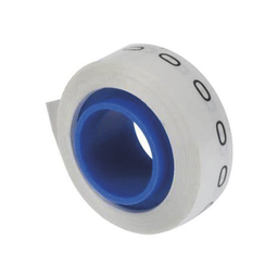 [PMDR-0] Rollo de Etiquetas Marcadoras, Pre-Impresos con el Número 0, de 2.4 Metros (7.87 Pies), Color Blanco | PMDR-0