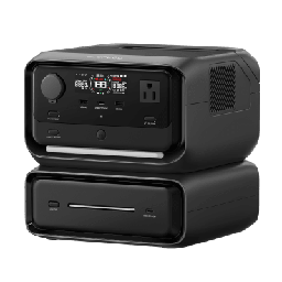 [EFR3MAX] EcoFlow River 3 Plus | Estación de Energía Portátil 572Wh Litio LFP / 4 AC 800W (Max. 1600W) / 1 USB-C 100W / 3 USB -A 12W / Cargador de Coche 10A, 126W Max. / Conectividad WiFi y Bluetooth (App) / Carga Solar 220W Max. | EFR3MAX