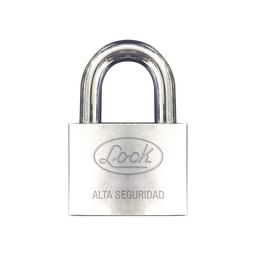 [SYS-LCA-C60] Candado de hierro alta seguridad con llave de disco/ Acabado Cromado/ Llaves Abloy/ Medida de Horquilla 50 mm. | SYS-LCA-C60