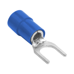 [RB1157] Terminal tipo horquilla ( espada ) aislada / 18 - 14 AWG / Azúl / Paquete de 25 piezas. | RB1157