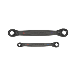 [68216] Juego de 2 llaves Estriadas de Matraca 4 en 1 con 8 Medidas Inglesas 1/2-5/8", 3/4-9/16", 1/4-3/8", 7/16-5/16" | 68216