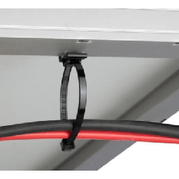 [SVSA12-2S-C0] Cincho de Nylon 6.6 Solar Clip, 188mm largo x 14mm ancho, Color Negro, Exterior Resistente a Rayos UV, Paquete de 100pz | SVSA12-2S-C0