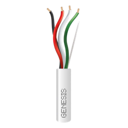[2115-5501/500] Bobina de 152 Metros (500 Pies) / Cable de Cobre / 4 x 18 AWG / Riser / Color Blanco / Para Aplicaciones de Alarmas de Intrusión/Control de Acceso/ Automatización / Interfonos y Tv Porteros | 2115-5501/500