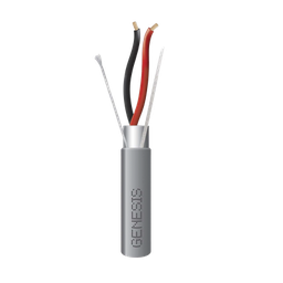 [2221-1009/1000] Carrete de 305 Metros (1000 Pies) de Cable / 2 x 16 AWG / Riser / Blindado / Tipo CMR-CL3R-FPLR-FT4 / Color Gris / Aplicaciones de Alarmas de Intrusión/Control de Acceso/ Automatización / Interfonos y Tv Porteros | 2221-1009/1000