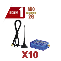 [KIT10MINI012G] KIt de 10 Comunicadores de Alarma MINI012G con Antena 2G / Incluyen 1 Año de Cobertura / Aplicación Gratuita / Cero Configuración / Compatible Honeywell/DSC/CROW/PIMA | KIT10MINI012G