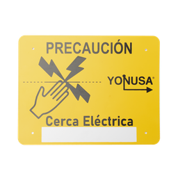 [SYSLETV2] Letrero de PRECAUCION para cercas electrificadas (21.8 x 17 cm) | SYSLETV2