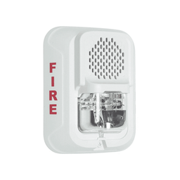 [P2WL-LF] Sirena de Baja Frecuencia con Lámpara Estroboscópica / a 2 Hilos / Montaje en Muro / Configuración Estroboscópica Seleccionable / Color Blanco | P2WL-LF