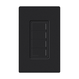 [RRSTW4BMN] (RadioRa3) Botonera Sunnata Negro 4 escenas para Radio RA3, programe escenas diferentes en cada botón. | RRSTW4BMN