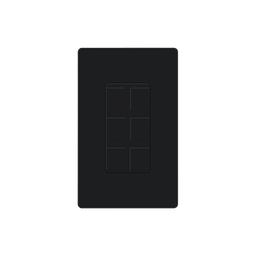 [CA-6PF-BL] Placa de 6 puertos color negro | CA-6PF-BL