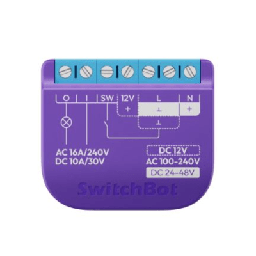 [SWITCHBOTRELSW1] Switch Relevador Inteligente conectividad inalambrica Wifi y BLE / Salida Contacto Seco / Compatible con asistentes de voz / Dimensiones 42x36x16 mm | SWITCHBOTRELSW1