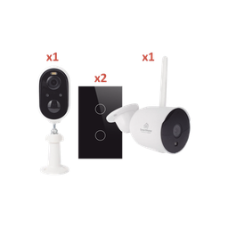 [SH2CAM2SK] (Wifi) KIT 2 camaras Wifi y 2 apagadores inteligentes Wifi | SH2CAM2SK