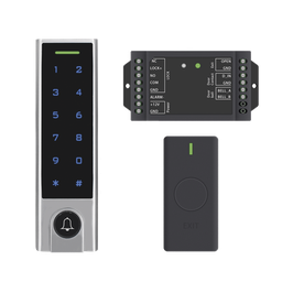 [ACCESSK8] Mini Controlador de Acceso con Teclado Inalámbrico / Cuenta con Botón de Salida Inalámbrico / Soporta Tarjeta y Contraseña / Cuenta con Botón de Timbre | ACCESSK8