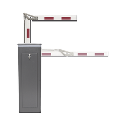 [KT-XBF-RBA3] Kit de Barrera Vehicular Derecha y Brazo ARTICULADO de 3 Metros / Finales de Carrera Ajustables por Programación / Movimiento Fluido / Diseño Elegante Color Gris / Con Corona Led Semaforizada | KT-XBF-RBA3