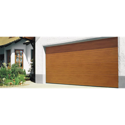 [GARAGE107-W] Puerta de Garage D/ Alta calidad / 10x7 pies / AISLADA / Estilo Americana / Imitacion Madera / Golden Oak / Linea Central . | GARAGE107-W