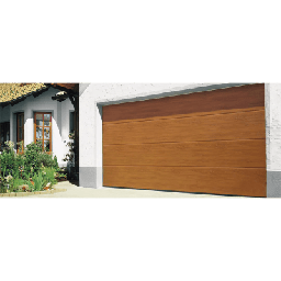 [SECGAR107-W] Sección para puerta de Garage / Linea Central / Imitacion MADERA / Golden Oak / Para GARAGE107 / Estilo Americana. | SECGAR107-W