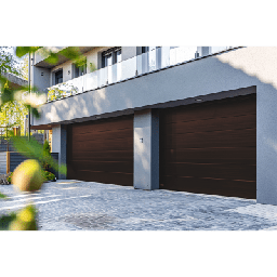 [SECGAR-108B] Sección para puerta de Garage / Lisa / Imitacion Madera / BLACK WALNUT/ Para GARAGE108B / Estilo Americana. | SECGAR-108B