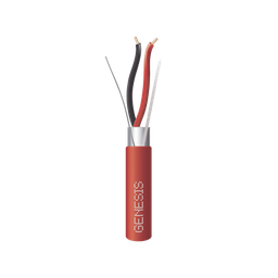 [4402-1104] Bobina de 305 Metros (1000 Pies) de Alambre / 2 x 18 AWG / Riser / Blindado / Tipo FPLR / Color Rojo / Para Aplicaciones en Sistemas de Detección de Incendio y Sistemas de Evacuación | 4402-1104