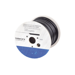 [EPCAT6V2EXT] Bobina de Cable de 305 Metros (1000 Pies) Cat6, Aleación de Cobre y Aluminio (CCA), Color Negro, Uso Intemperie, Doble Forro | EPCAT6V2EXT