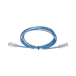[UTP28SP3BU] Cable de Parcheo TX6, UTP Cat6, Diámetro Reducido (28AWG), Color Azul, 0.91 metros (3 pies) | UTP28SP3BU
