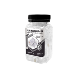 [TC6A-100] Bote con 100 Piezas de Plug Modular RJ45 Cat6A Chapado de Oro a 30 Micras para Durabilidad Extrema | TC6A-100