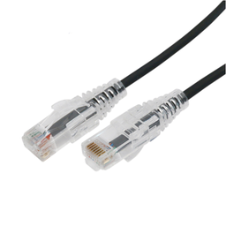 [LP-UT6A-05-BK28] Cable de Parcheo Slim UTP Cat6A - 0.5 Metros (1.64 Pies) Negro, Diámetro Reducido (28 AWG) | LP-UT6A-05-BK28