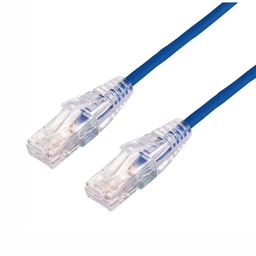 [LP-UT6A-1000-BU28] Cable de Parcheo Slim UTP Cat6A - 10 Metros (32.81 Pies) Azul, Diámetro Reducido (28 AWG) | LP-UT6A-1000-BU28