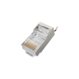 [TC-5S] Conector RJ45 para Cable FTP/STP Categoría 5E - Blindado con Pin a Tierra | TC-5S