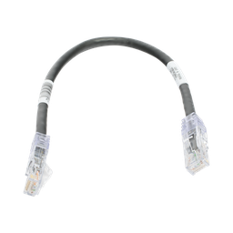 [UTPSP1BLY] Cable de Parcheo TX6, UTP Cat6, 24 AWG, CM, Color Negro, 0.3 Metros (1 Pie) | UTPSP1BLY