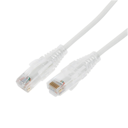 [LP-UT6A-200-WH28] Cable de Parcheo Slim UTP Cat6A - 2 Metros (6.56 Pies) Blanco, Diámetro Reducido (28 AWG) | LP-UT6A-200-WH28