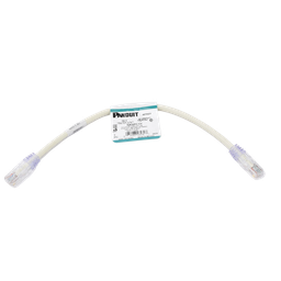 [NK6PC1Y] Cable de Parcheo UTP Categoría 6, con Plug Modular en Cada Extremo - 0.3 Metros (1 Pie) - Blanco | NK6PC1Y