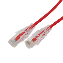 [LP-UT6A-1000-RD28] Cable de Parcheo Slim UTP Cat6A - 10 Metros (32.81 Pies) Rojo Diámetro Reducido (28 AWG) | LP-UT6A-1000-RD28