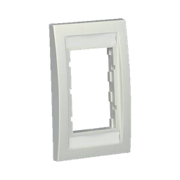 [CBEIWY] Marco de Placa Frontal Ejecutiva, Para Dos Insertos de 1/2 o Tres Insertos de 1/3, Color Blanco Mate | CBEIWY