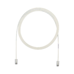 [UTP28X3] Cable de Parcheo UTP Cat6A, CM/LSZH, Diámetro Reducido (28AWG), Color Blanco Mate, 0.91 Metros (3 Pies) | UTP28X3