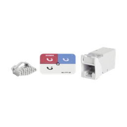 [Z6-02] Jack Z-Max UTP Categoría 6, Montaje Híbrido en Placa de Pared (Plano y Angulado), Color Blanco | Z6-02