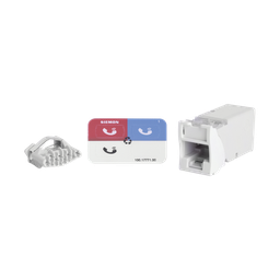 [Z6A-02] Jack Z-MAX Cat6A, UTP, Montaje Híbrido en Placa de Pared (Plano y Angulado), Color Blanco | Z6A-02