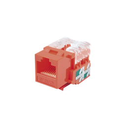 [LP-KJ-601-RD] Módulo Jack Keystone Cat6 con Terminación 110 (Punchdown) para Faceplate - Color Rojo | LP-KJ-601-RD
