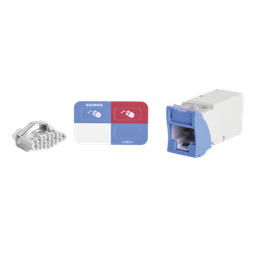 [Z6-06B] Jack Z-MAX UTP Categoría 6, Montaje Híbrido en Placa de Pared (Plano y Angulado), Color Azul, Versión Bulk (Sin Empaque Individual) | Z6-06B