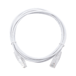 [LP-UT6-300-WH28] Cable de Parcheo Slim UTP Cat6 - 3 Metros (9.84 Pies) Blanco Diámetro Reducido (28 AWG) | LP-UT6-300-WH28